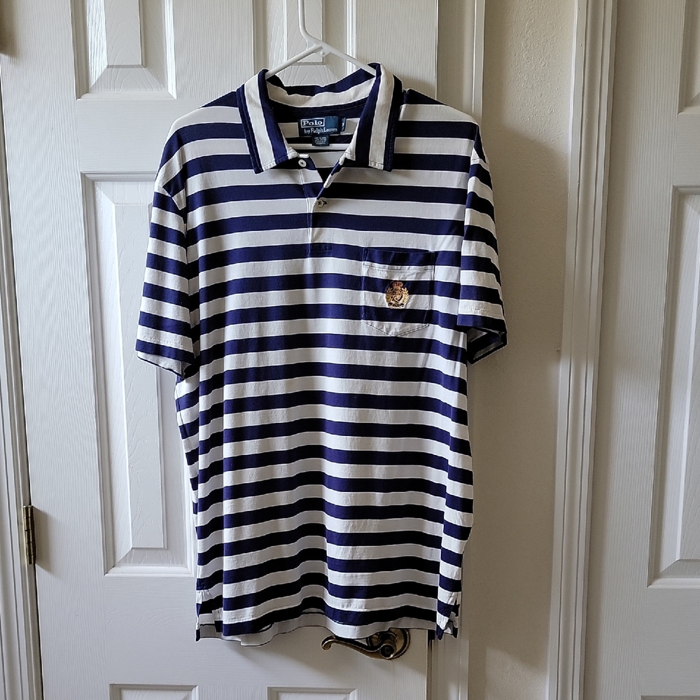 Polo by Ralph Lauren Men's Navy Striped Shirt